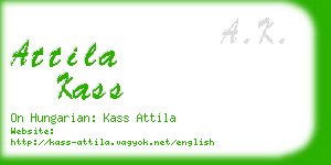 attila kass business card